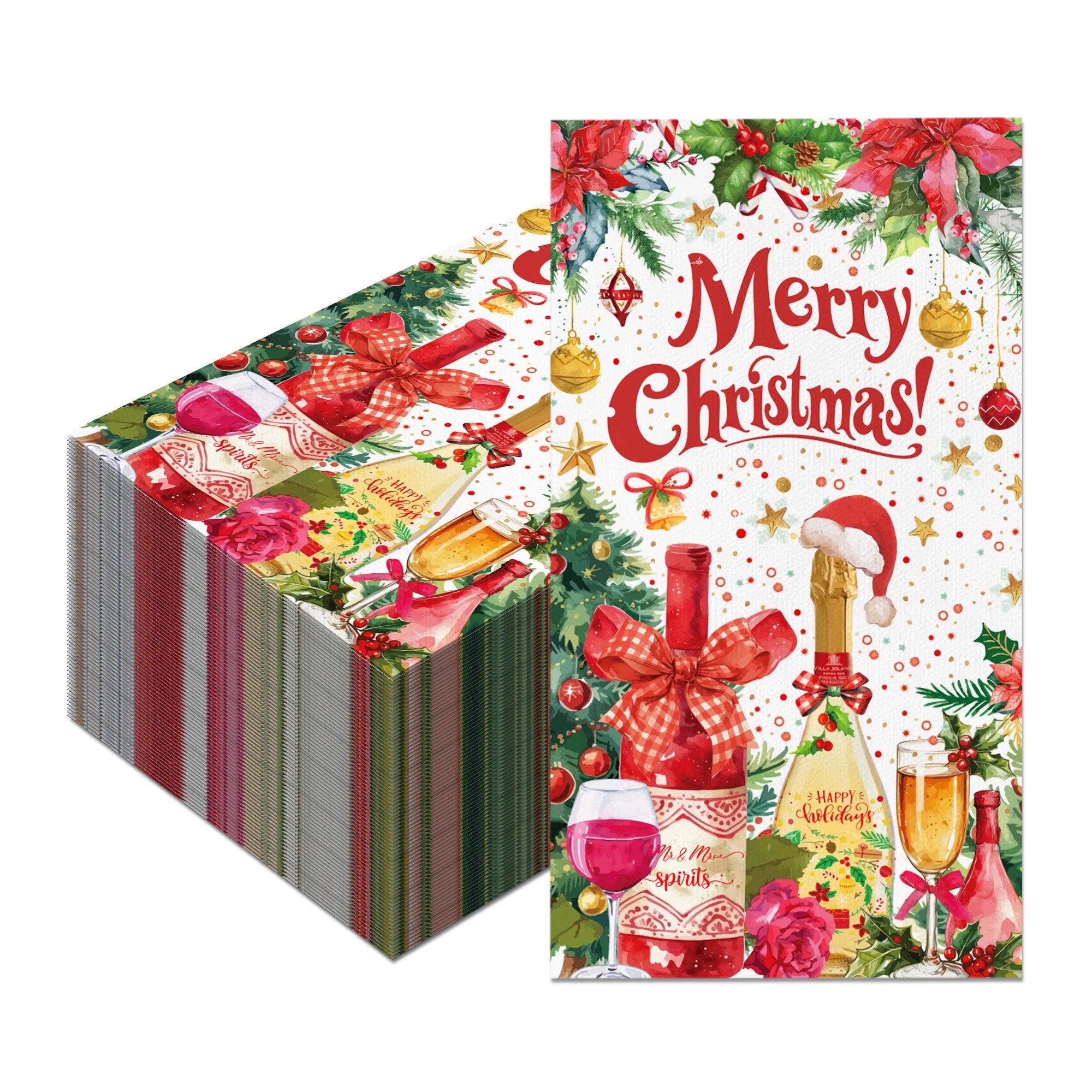Christmas Disposable Paper Napkins Festive Party Set – EURO VIBE