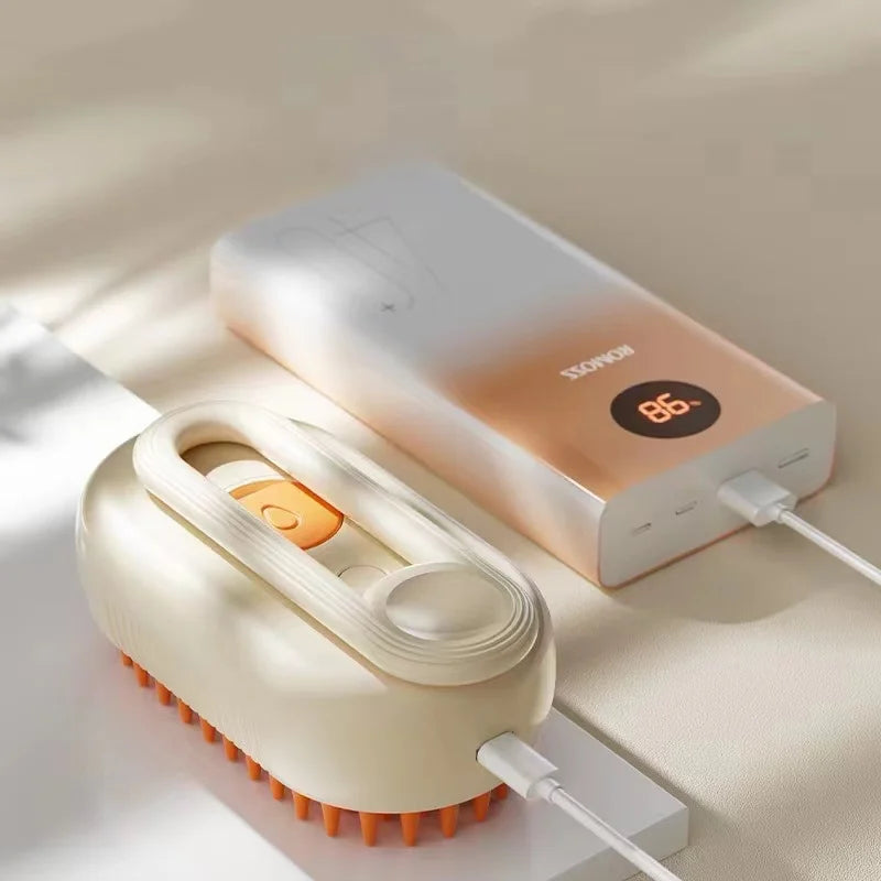 EURO VIBE Steam Pet Grooming Brush for Dogs & Cats – Hair Remover