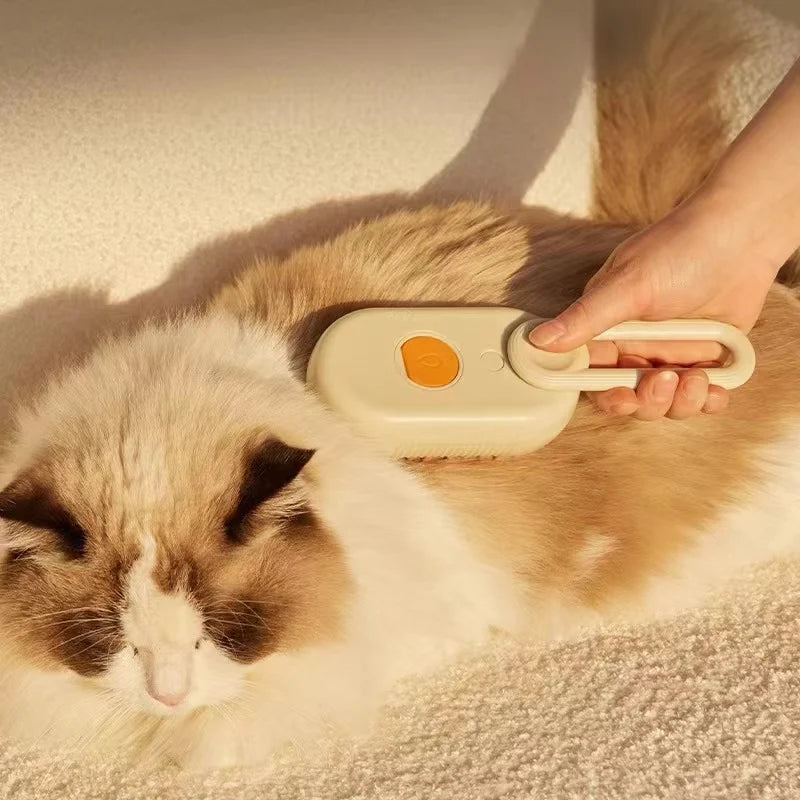 EURO VIBE Steam Pet Grooming Brush for Dogs & Cats – Hair Remover