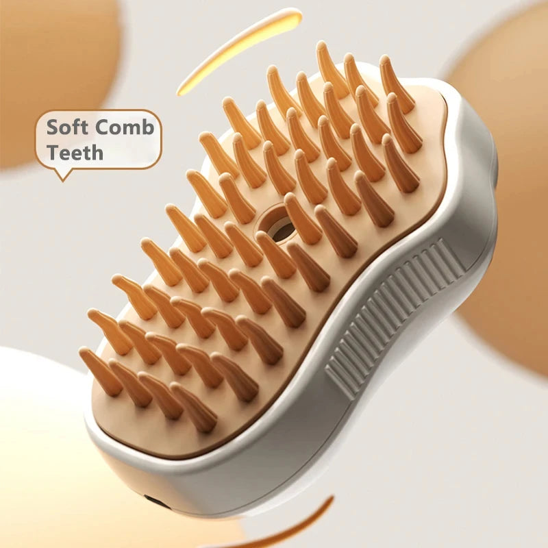 EURO VIBE Pet Shampoo Brush for Dogs & Cats – Soft Bath Massager