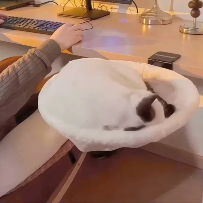 EURO VIBE Desk Mounted Cat Hammock | Space Saving Pet Bed