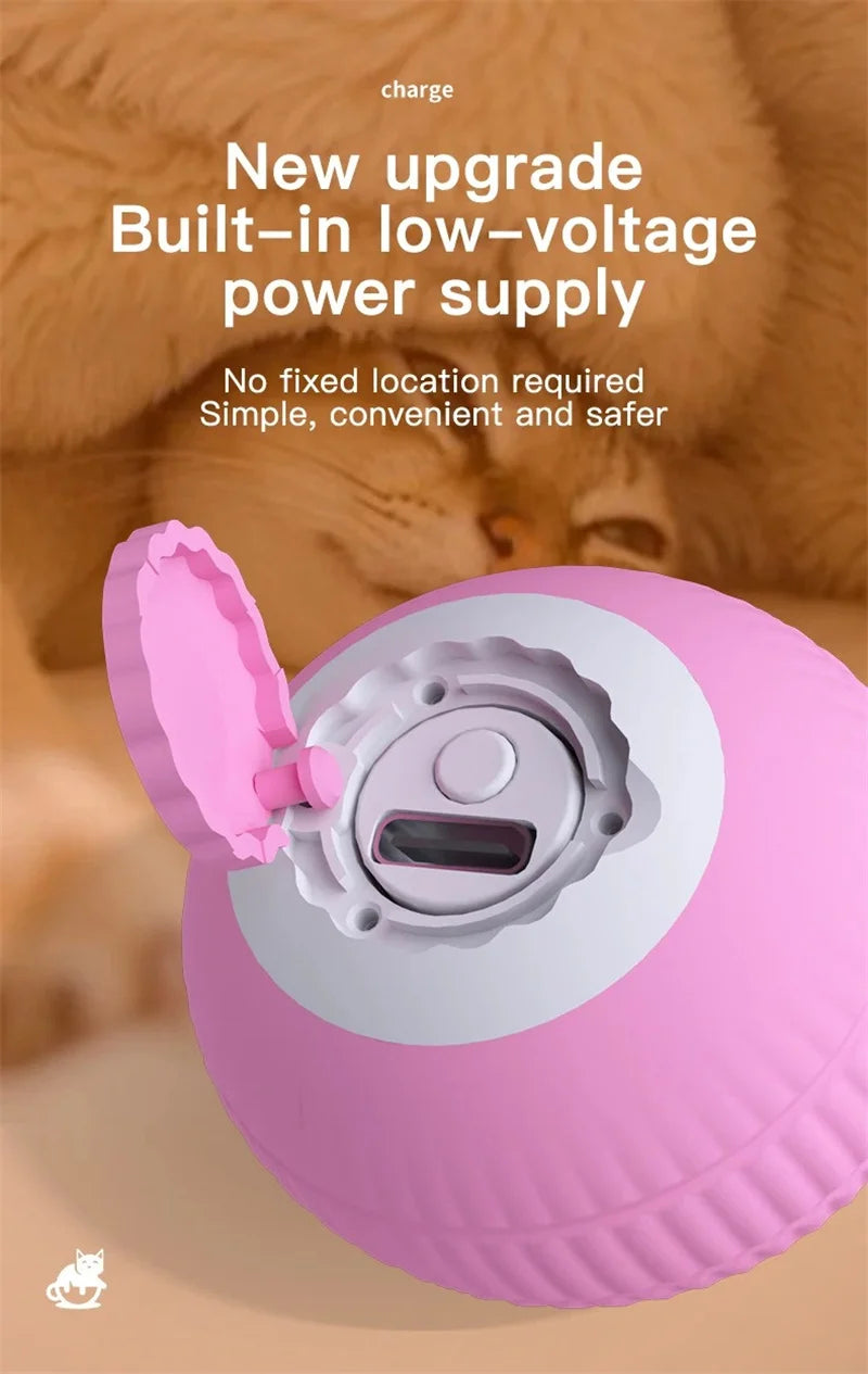 “Automatic Teasing Cat Ball Toy – Interactive Smart Rolling Pet Toy USA”
