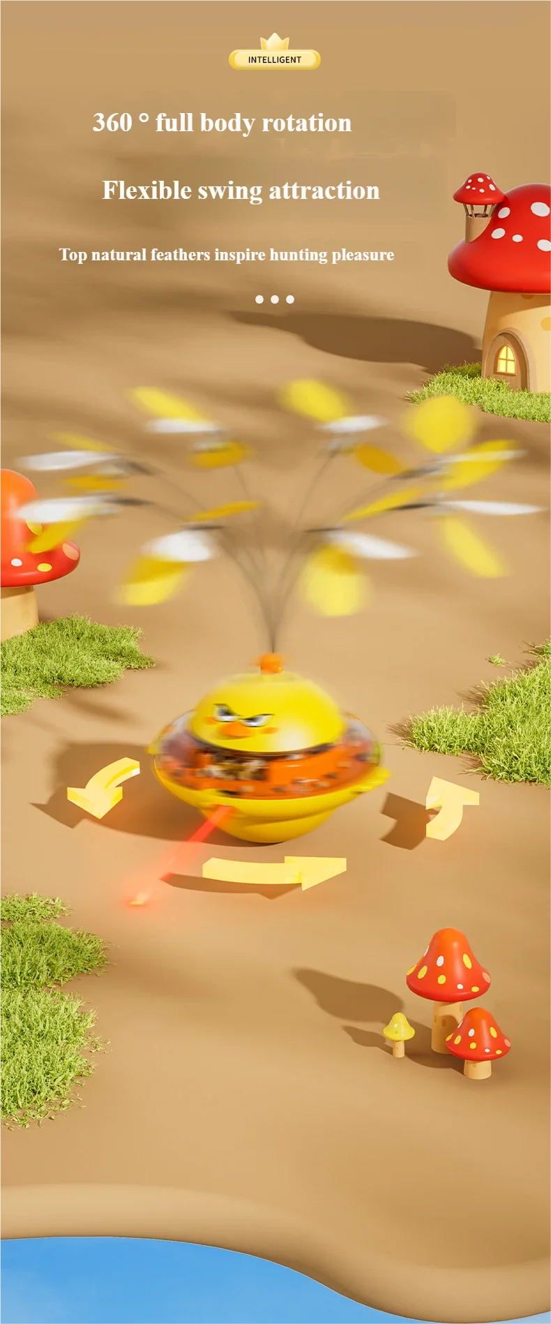 Interactive Cat Treat Dispenser Toy with Laser | EURO VIBE UK