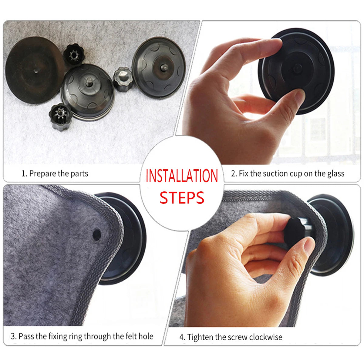 EURO VIBE Cat Window Hammock Bed with Strong Suction Cups