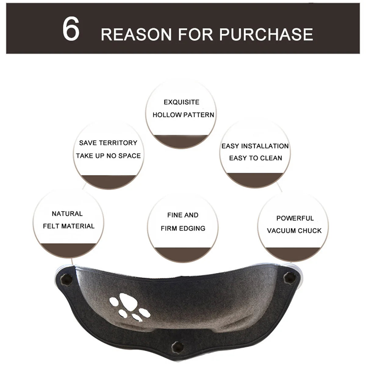 EURO VIBE Cat Window Hammock Bed with Strong Suction Cups