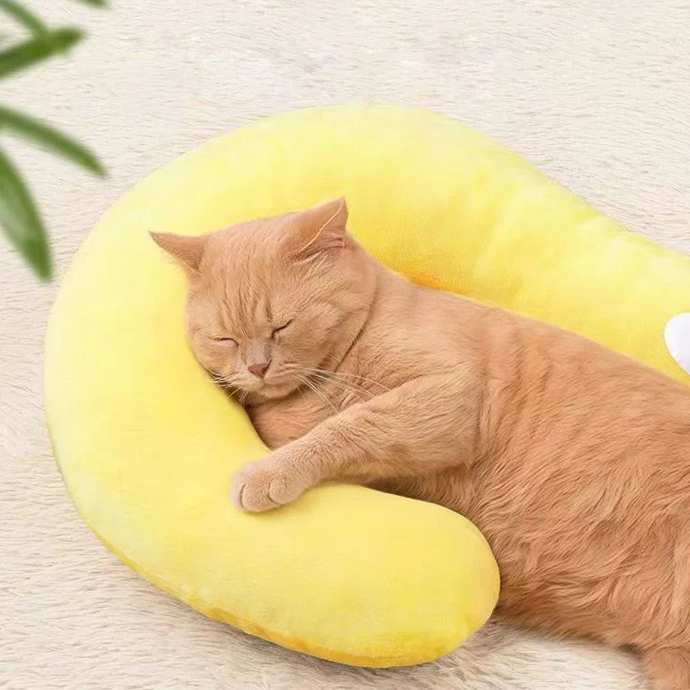 “U-Shaped Pet Neck Pillow for Dogs & Cats – Calming Sleep Support UK"