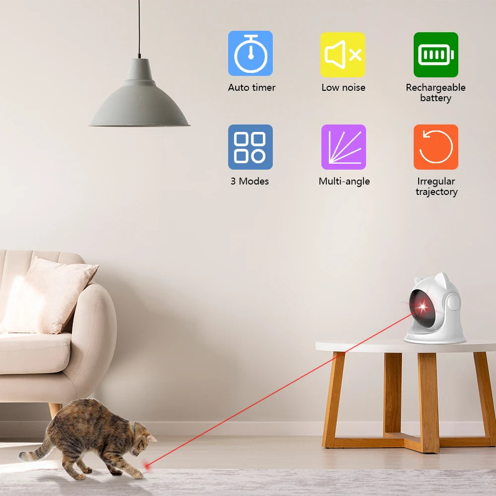 EURO VIBE Automatic Smart Laser Toy for Cats & Dogs – Interactive Pet Fun