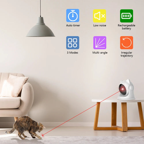 EURO VIBE Automatic Smart Laser Toy for Cats & Dogs – Interactive Pet Fun