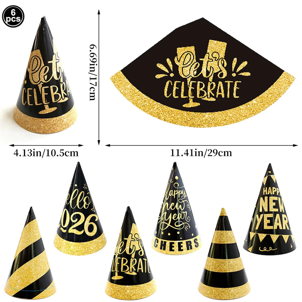 New Year 2026 Party Props Set | Hats, Frames & Glasses – EURO VIBE
