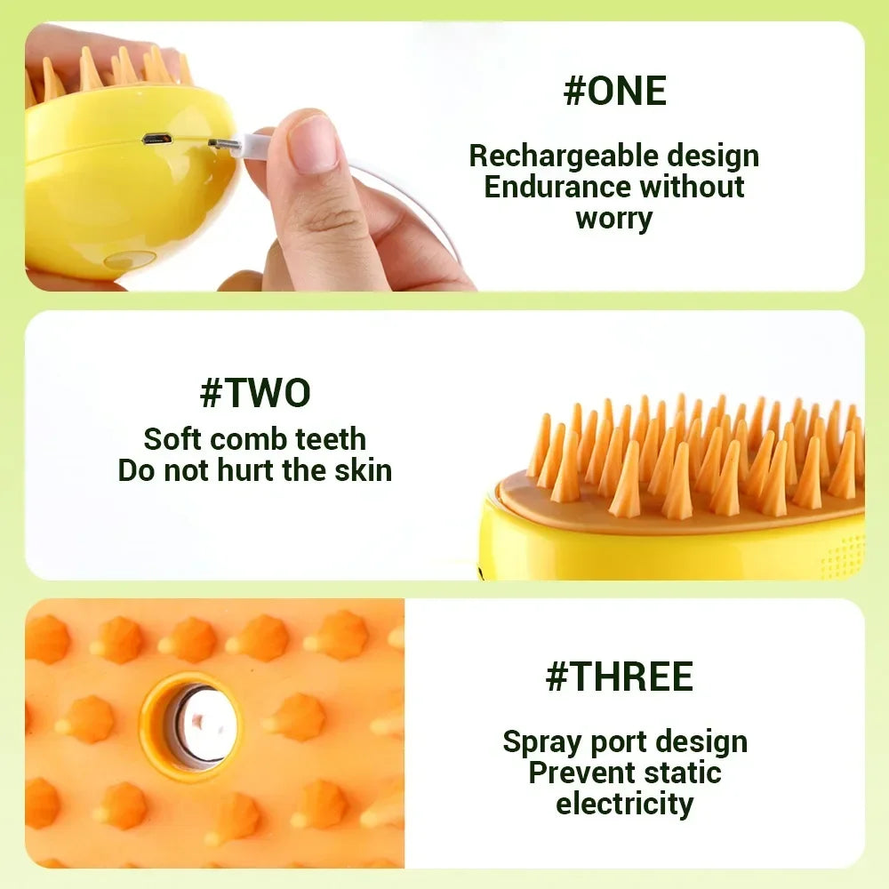 EURO VIBE Pet Grooming Brush | Deshedding Tool for Cats Dogs