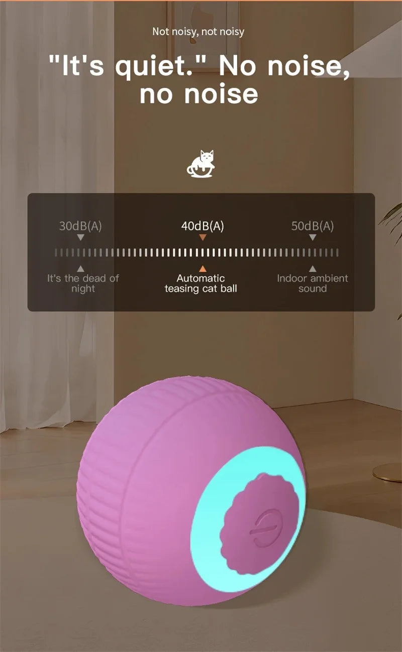 “Automatic Teasing Cat Ball Toy – Interactive Smart Rolling Pet Toy USA”