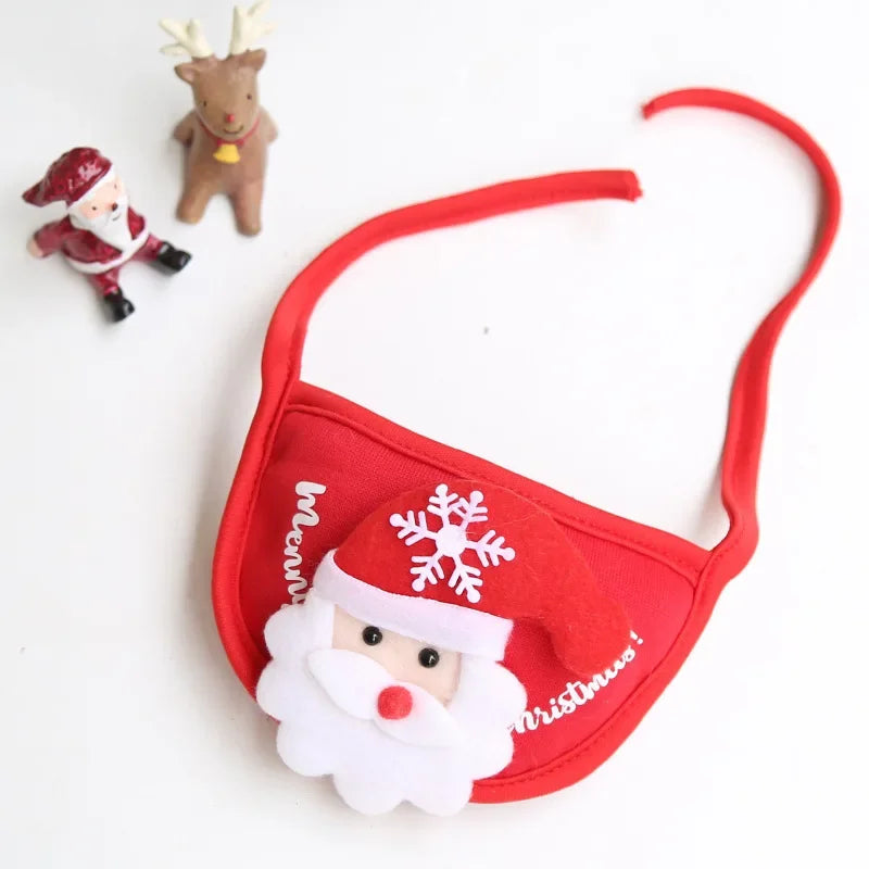 Cute Christmas Pet Costume Set | Festive Dog Hats & Bibs for Holiday Fun