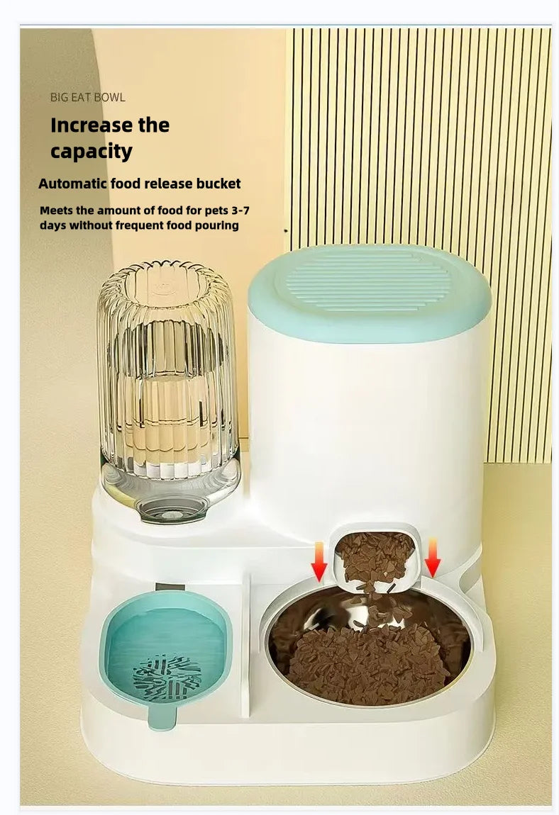 “2-in-1 Automatic Pet Feeder with Water Dispenser | Cat & Dog Feeder UK”