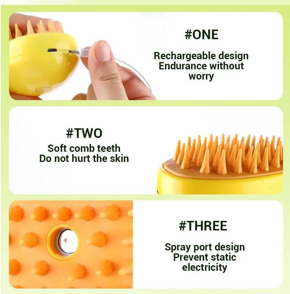 EURO VIBE Pet Grooming Brush | Deshedding Tool for Cats Dogs