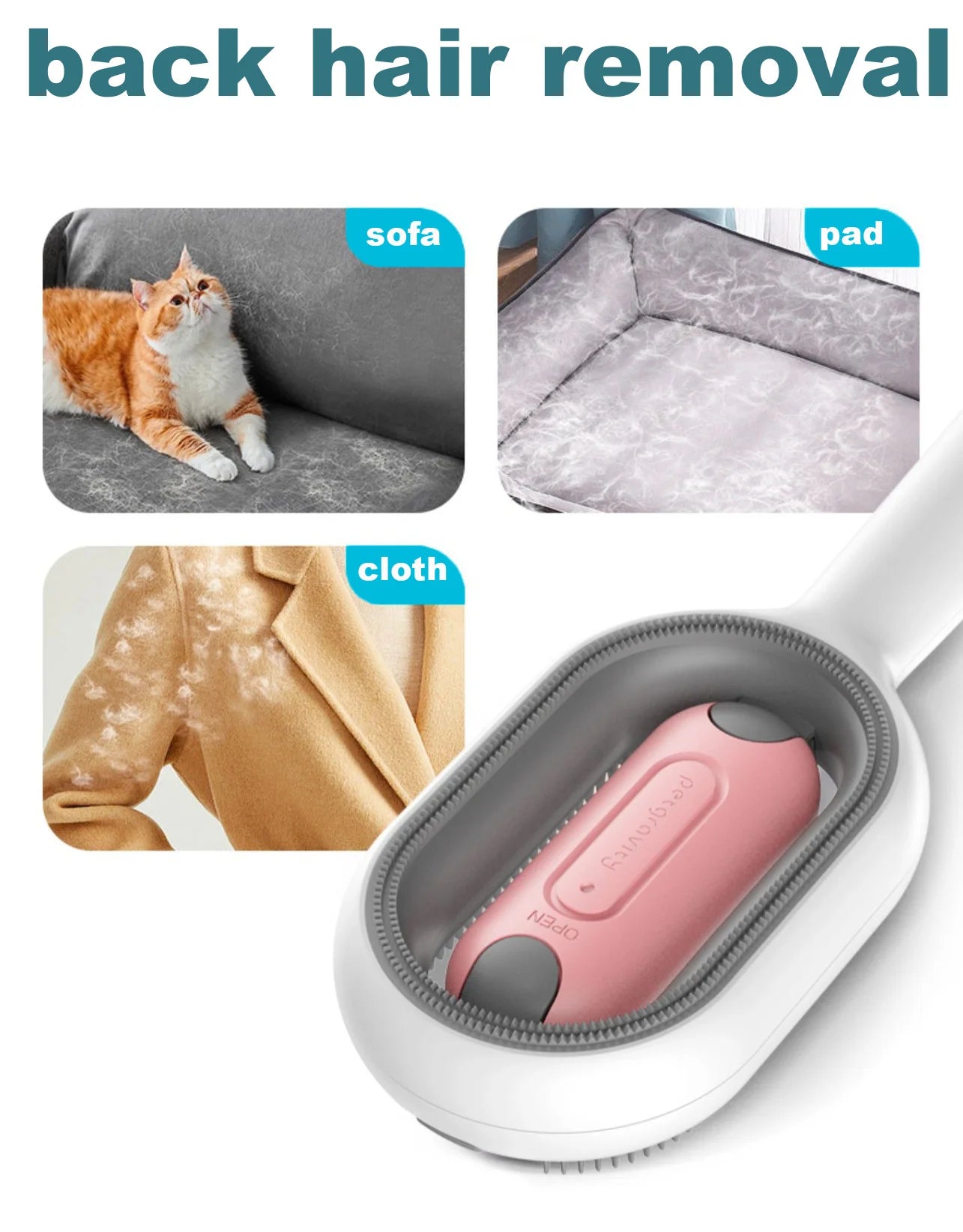 “Dog Grooming Brush – Deshedding & Massage Groomer for Dogs