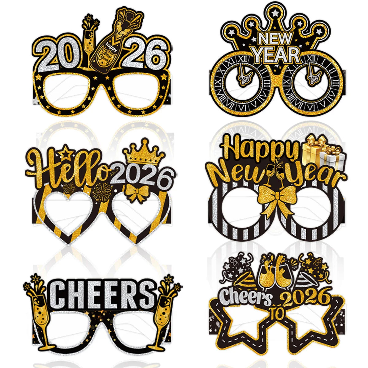 New Year 2026 Party Props Set | Hats, Frames & Glasses – EURO VIBE