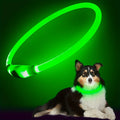 LED Glow Safety Dog Collar – Rechargeable Light Up Pet Neck Ring UK