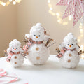 EURO VIBE Snowman Plush Decoration Set – Cute Christmas Table Ornaments