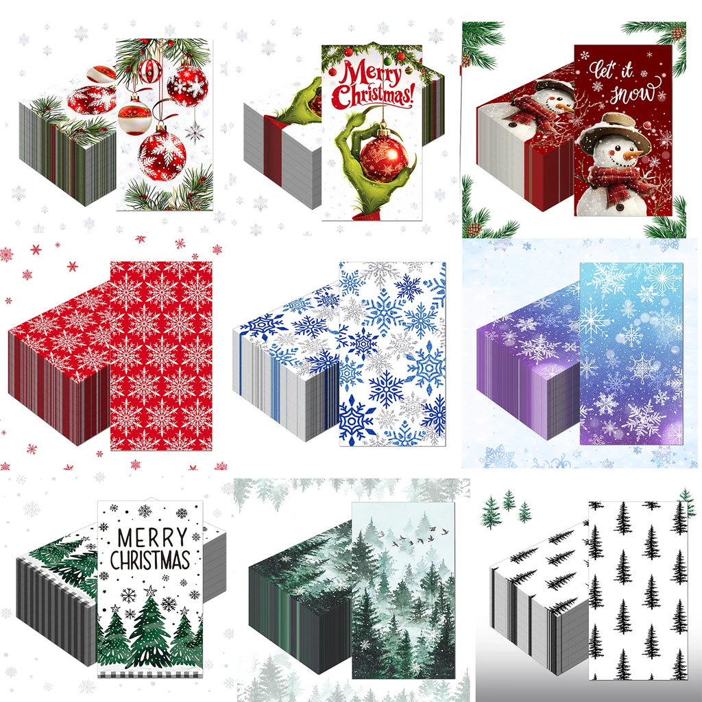 Christmas Disposable Paper Napkins Festive Party Set – EURO VIBE