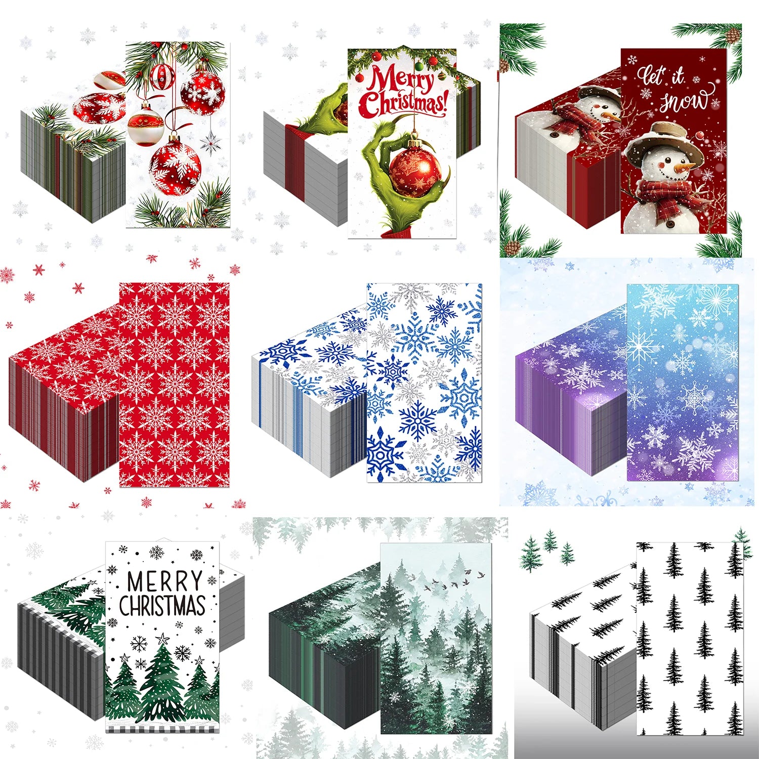 Christmas Disposable Paper Napkins Festive Party Set – EURO VIBE