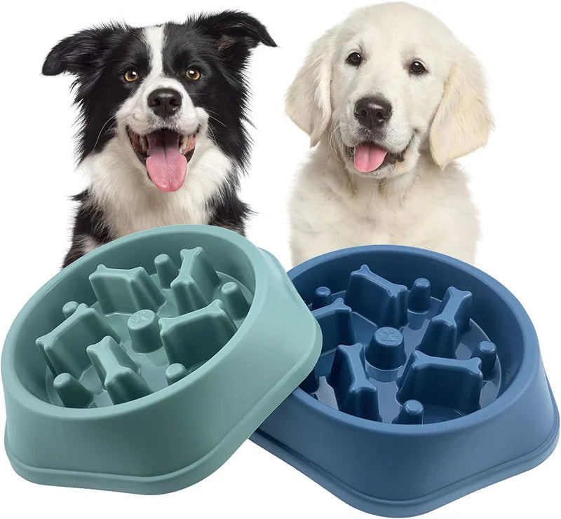 EURO VIBE Slow Feeder Dog Bowl – Anti-Gulping Pet Feeding Dish UK