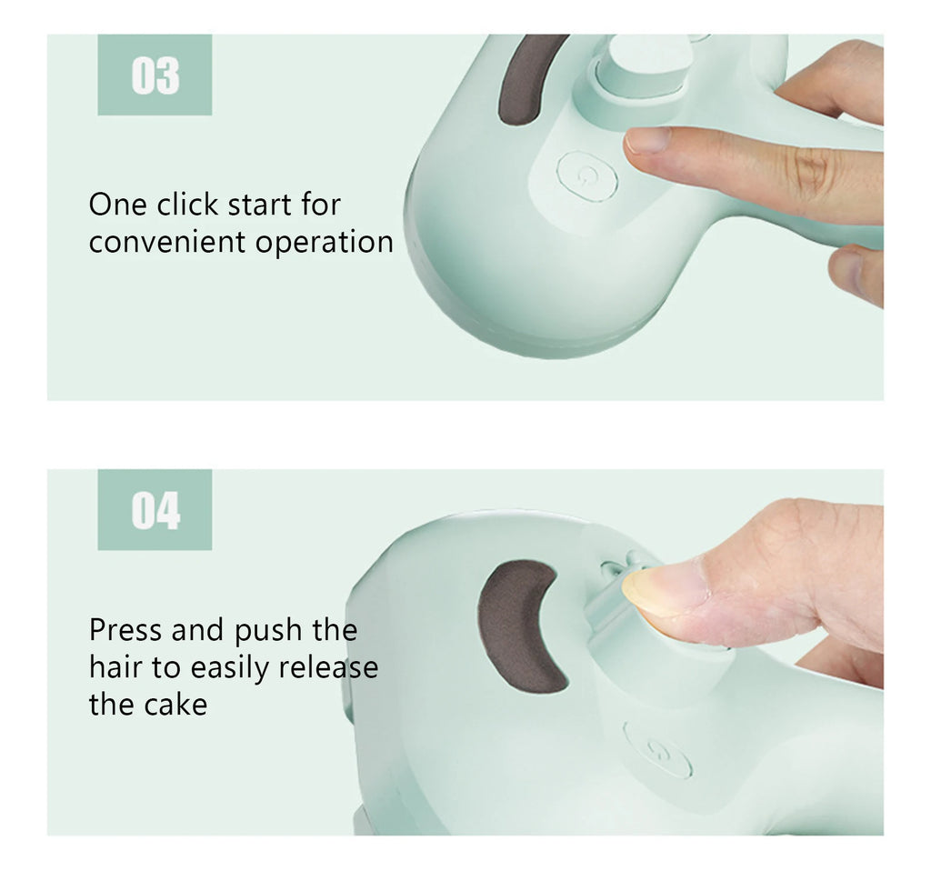 EURO VIBE Pet Grooming Brush – One-Click Hair Removal for Cats & Dogs