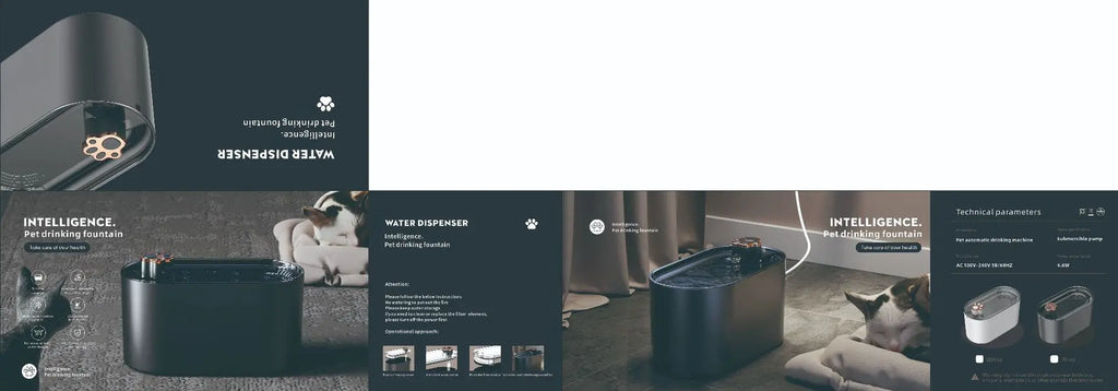 EURO VIBE Cat Water Fountain – Automatic Fresh Water Dispenser UK