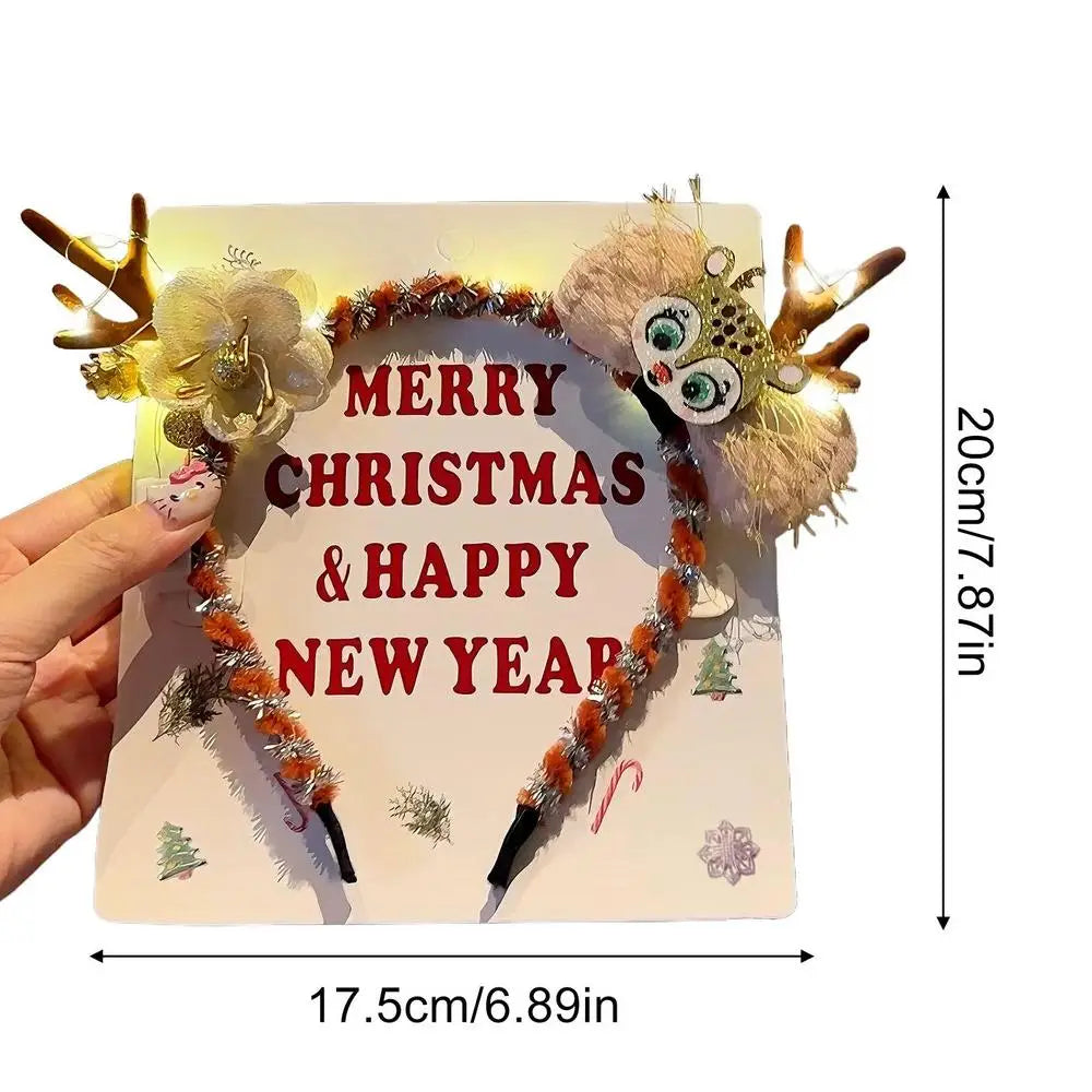 Christmas Reindeer Headband | Festive Holiday Hair Accessory – EURO VIBE