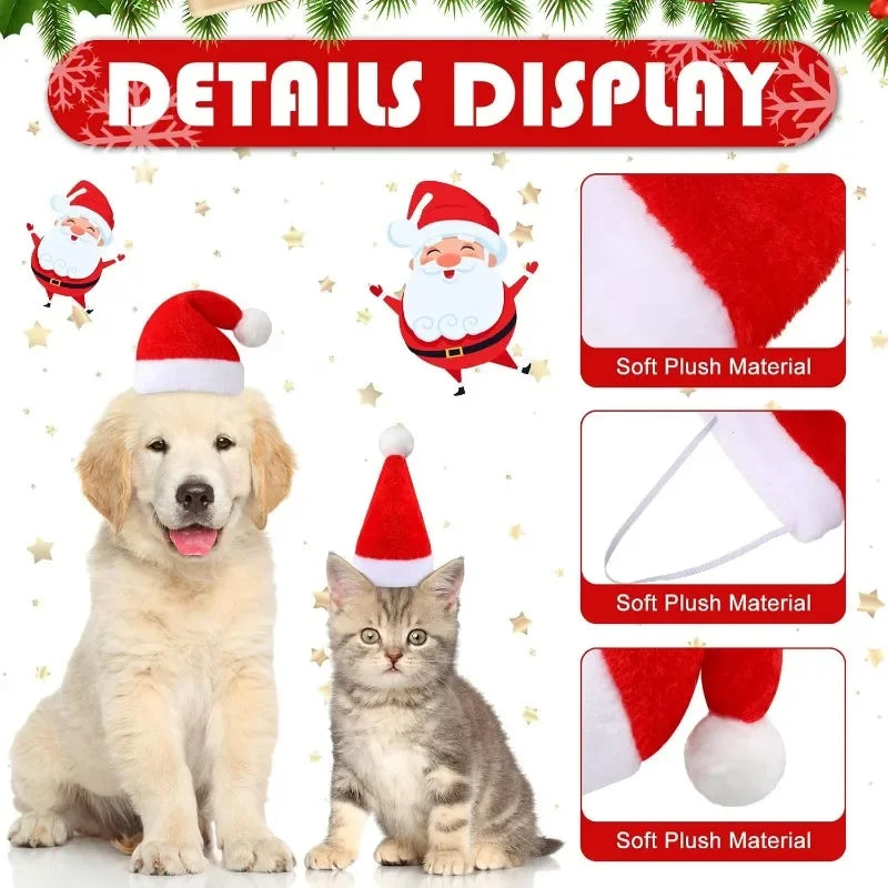Christmas Pet Santa Hat for Dogs & Cats – Cute Holiday Costume Accessory