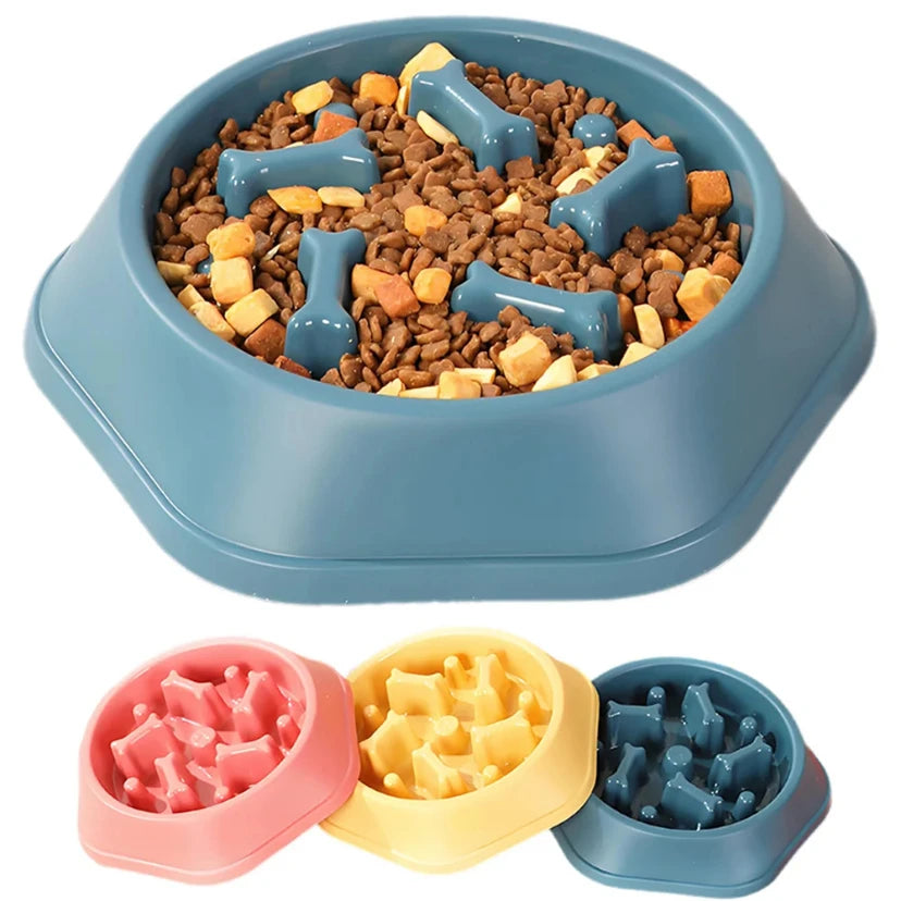 EURO VIBE Slow Feeder Dog Bowl – Anti-Gulping Pet Feeding Dish UK