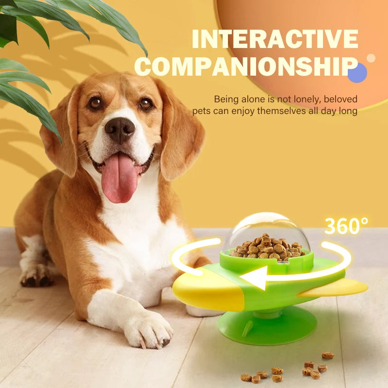 EURO VIBE Rocket Cat Treat Dispenser | Interactive Puzzle Toy