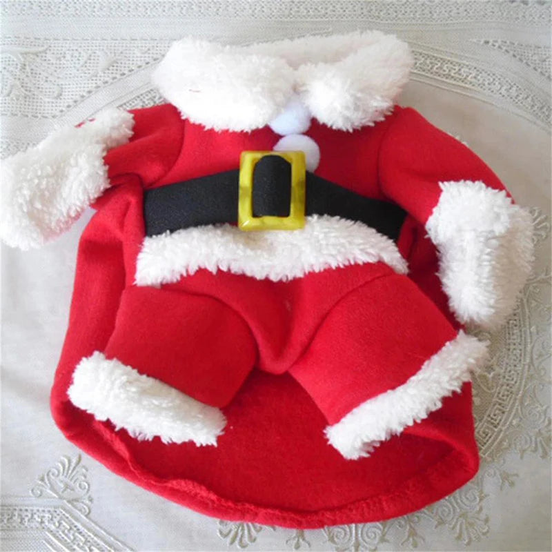 Cute Santa Dog Costume – Christmas Pet Outfit for Small Dogs | EURO VIBE
