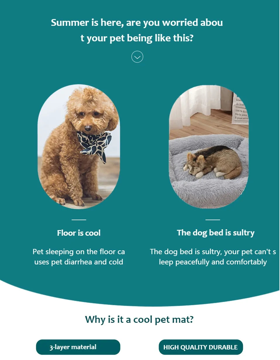 EURO VIBE Pet Cooling Mat for Dogs & Cats | Summer Comfort
