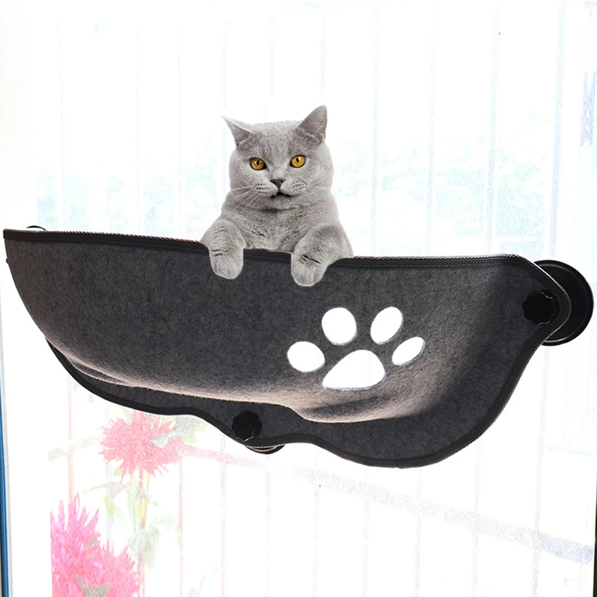 EURO VIBE Cat Window Hammock Bed with Strong Suction Cups