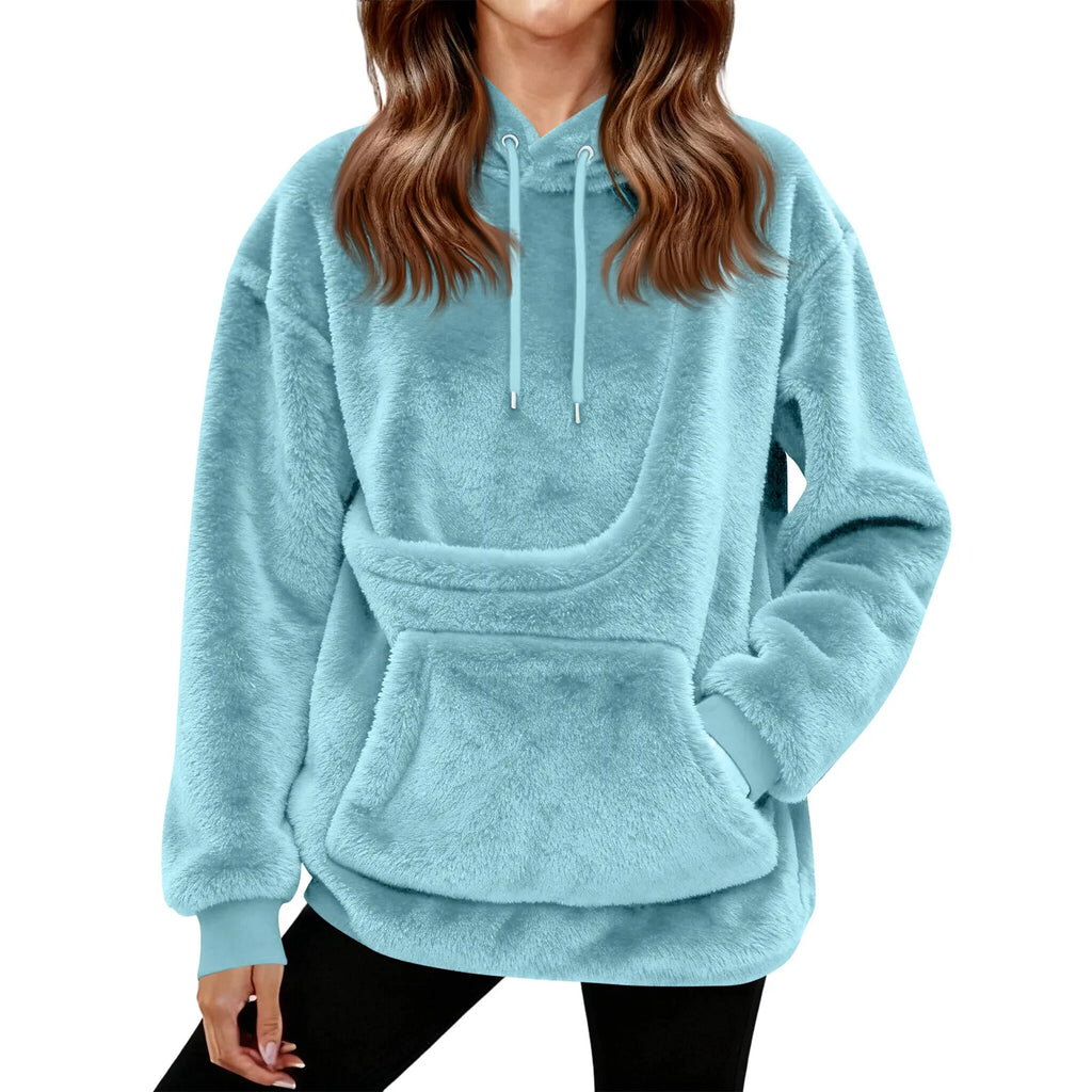 Women’s Fleece Hoodie | Casual Long Sleeve Hooded Top for Autumn Winter