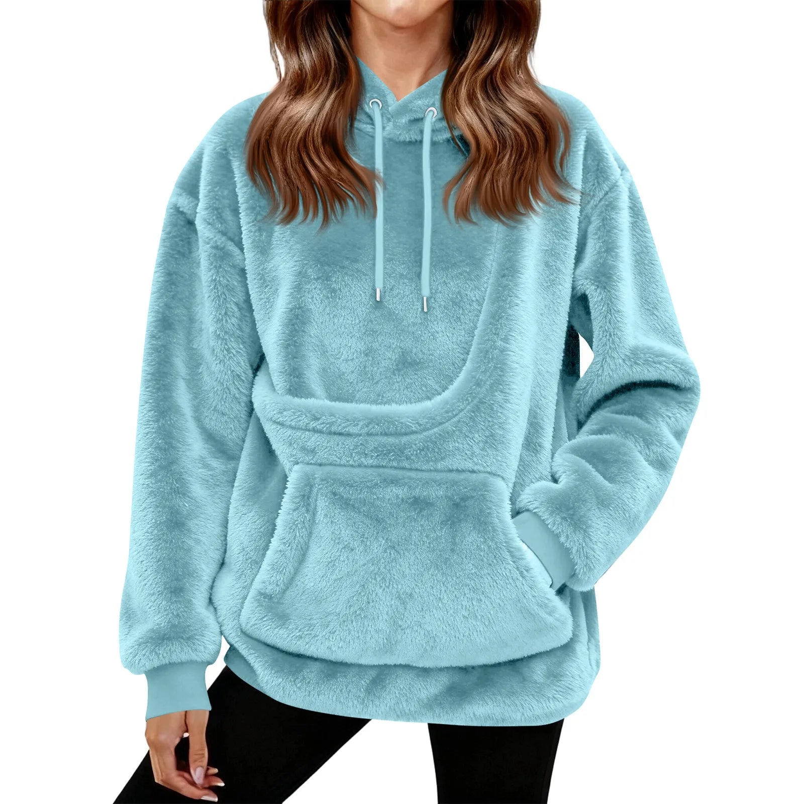Women’s Fleece Hoodie | Casual Long Sleeve Hooded Top for Autumn Winter
