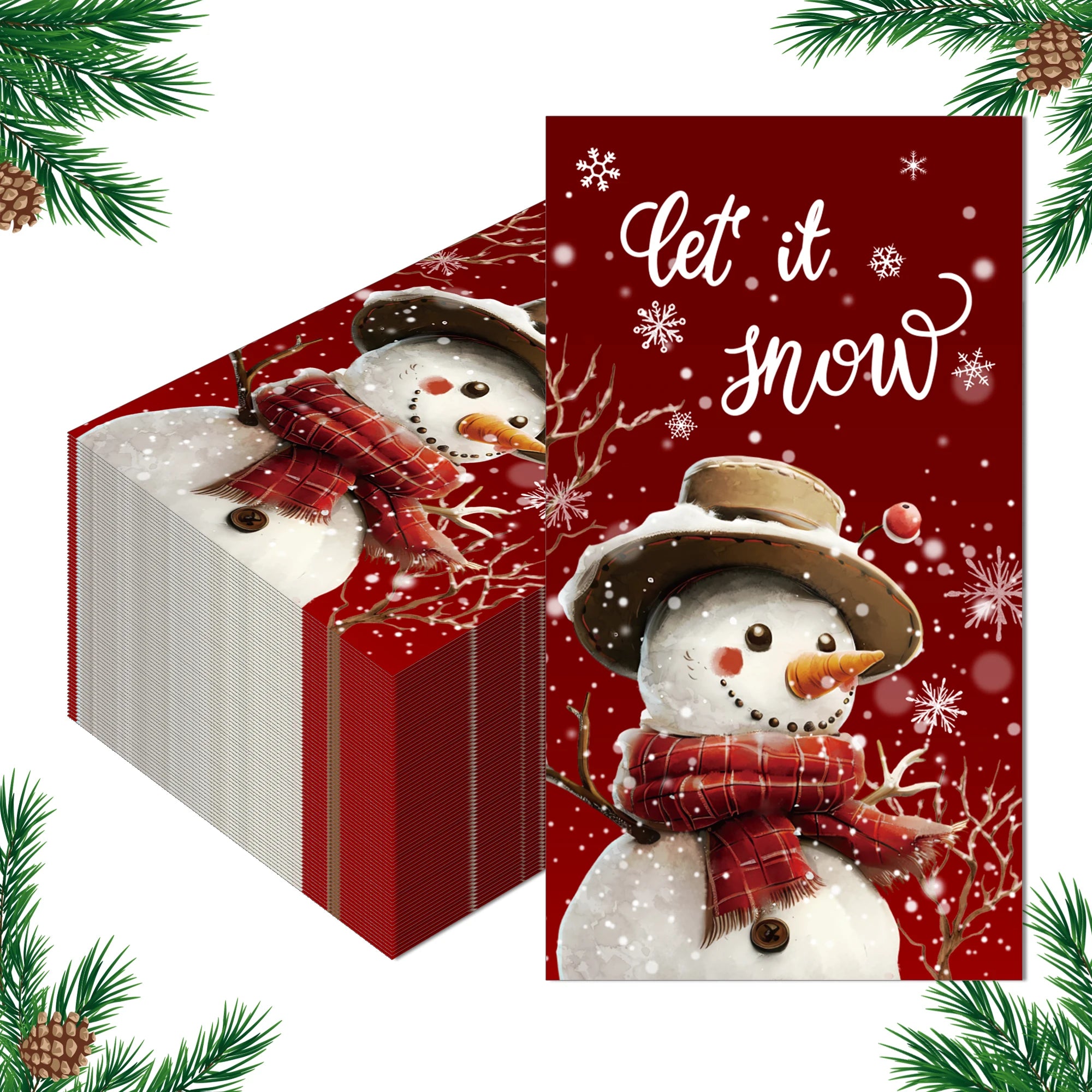 Christmas Disposable Paper Napkins Festive Party Set – EURO VIBE
