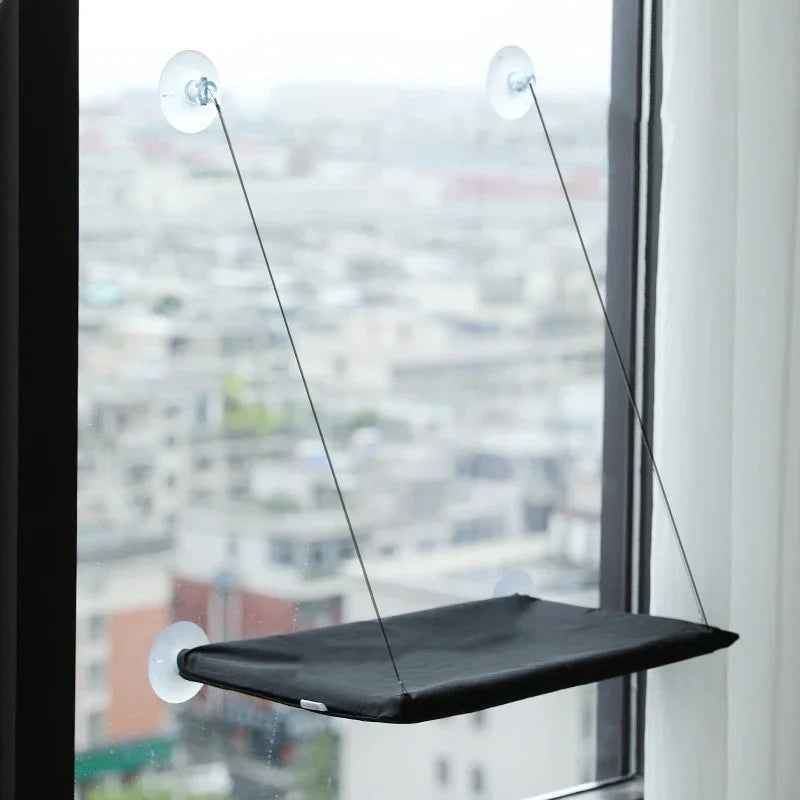 “Premium Cat Window Hammock – Strong Suction, Elevated Lounging Spot