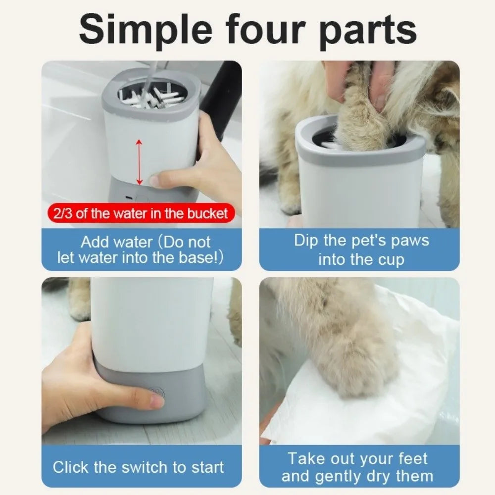 EURO VIBE Automatic Pet Paw Cleaner | Dog & Cat Foot Washer