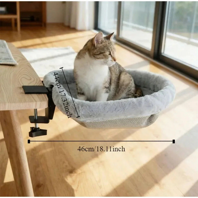 EURO VIBE Desk Mounted Cat Hammock | Space Saving Pet Bed