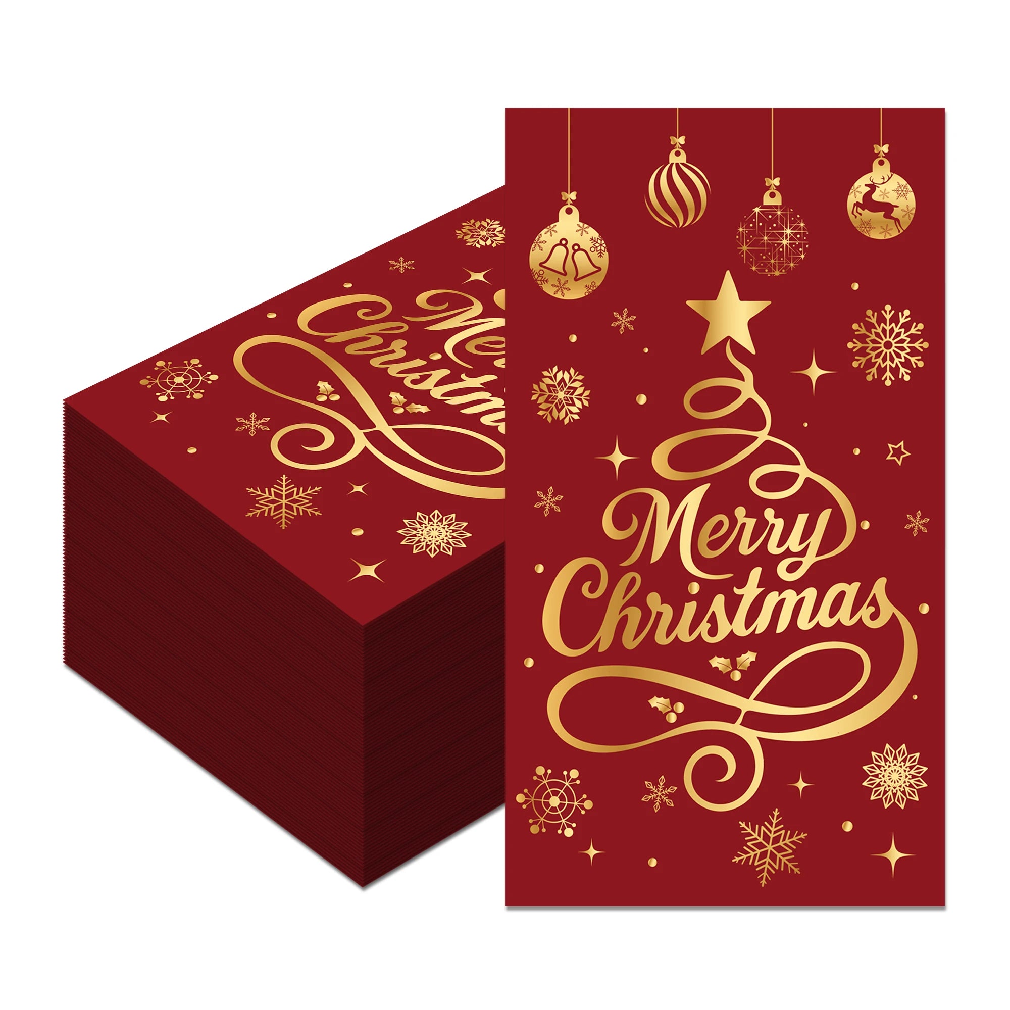 Christmas Disposable Paper Napkins Festive Party Set – EURO VIBE