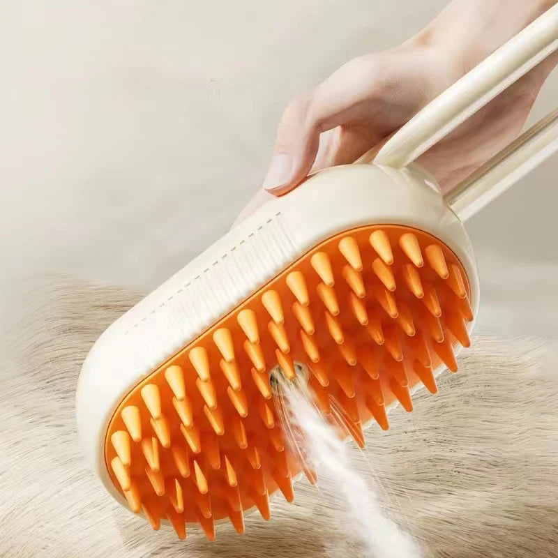 EURO VIBE Steam Pet Grooming Brush for Dogs & Cats – Hair Remover