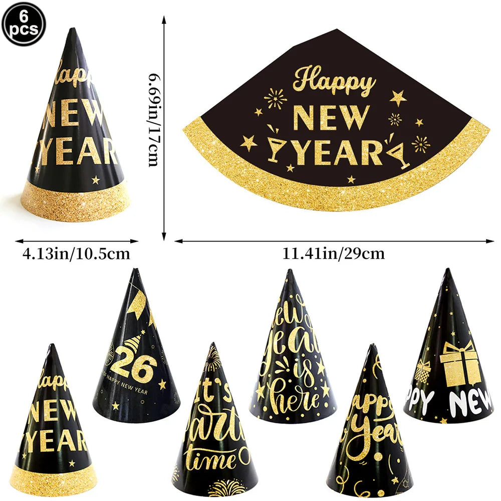 New Year 2026 Party Props Set | Hats, Frames & Glasses – EURO VIBE