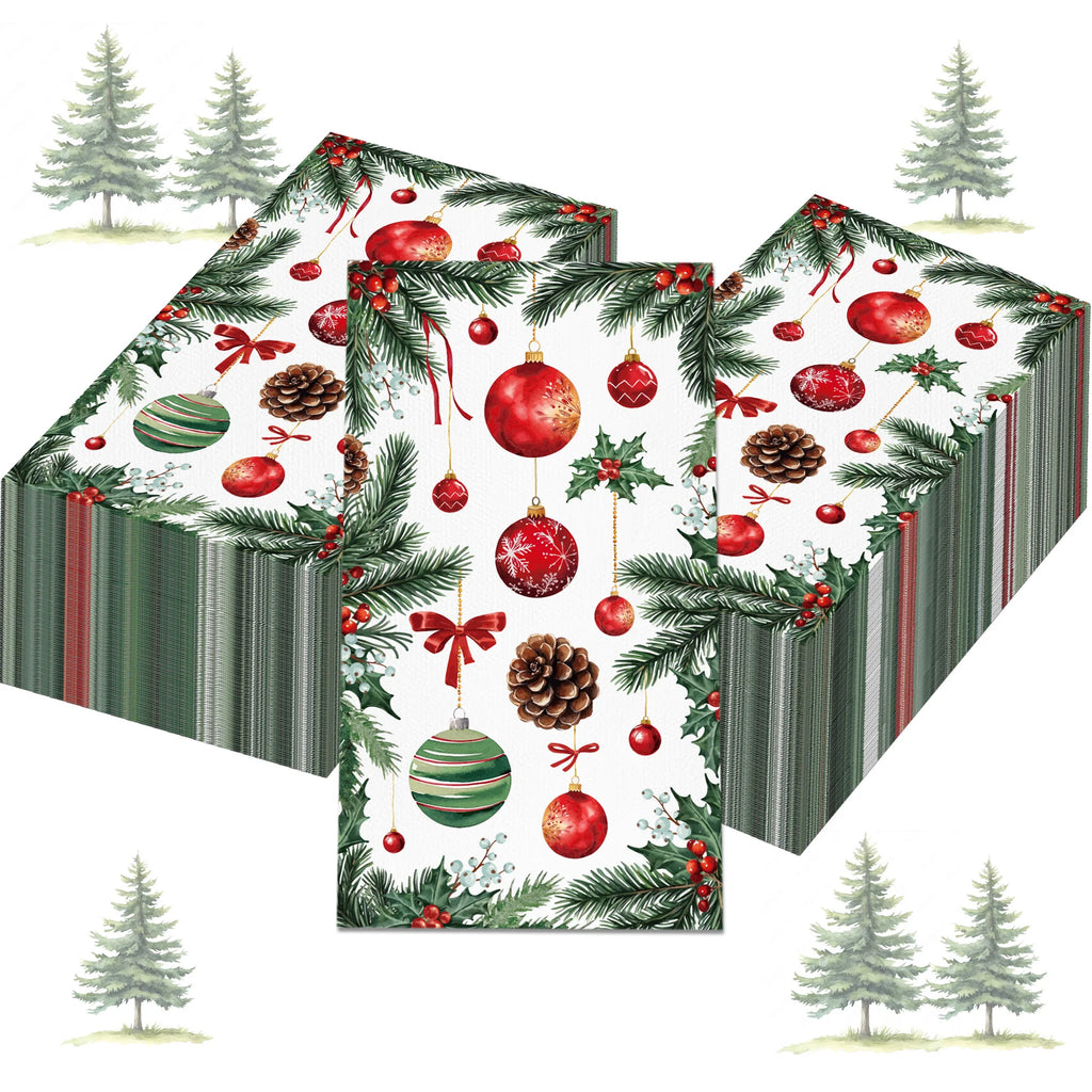 Christmas Disposable Paper Napkins Festive Party Set – EURO VIBE