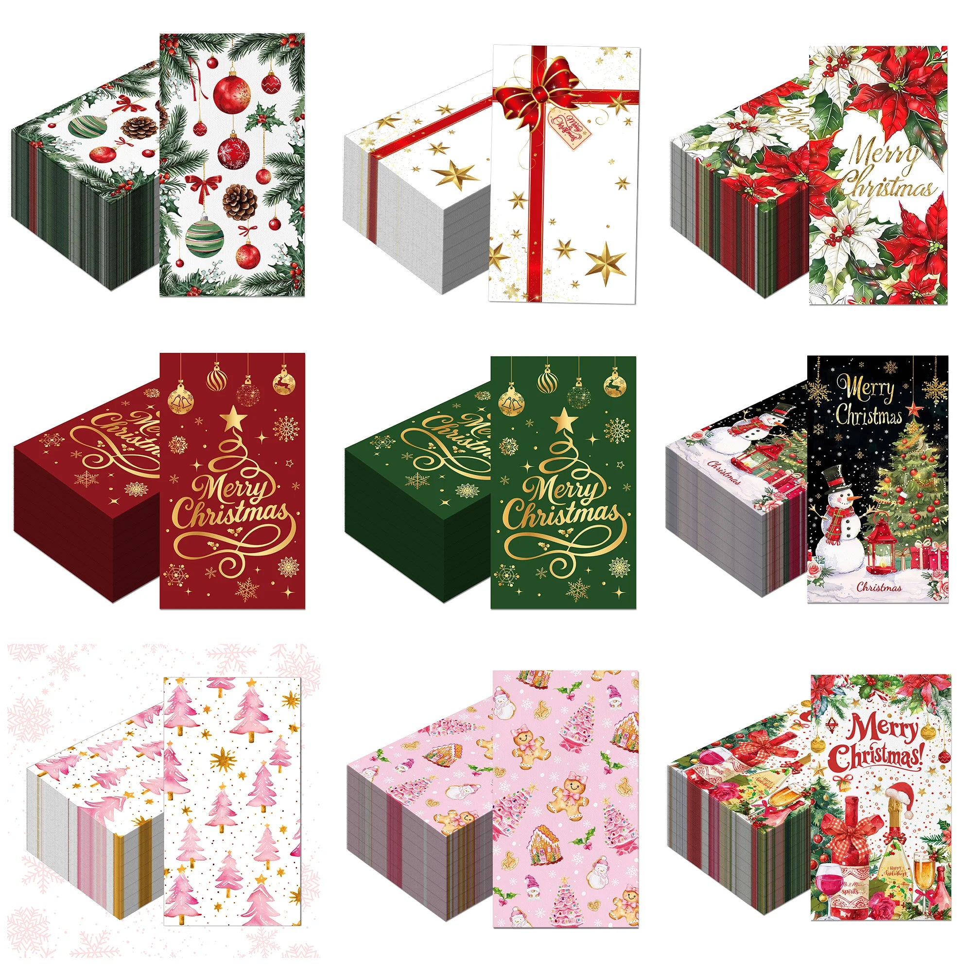 Christmas Disposable Paper Napkins Festive Party Set – EURO VIBE