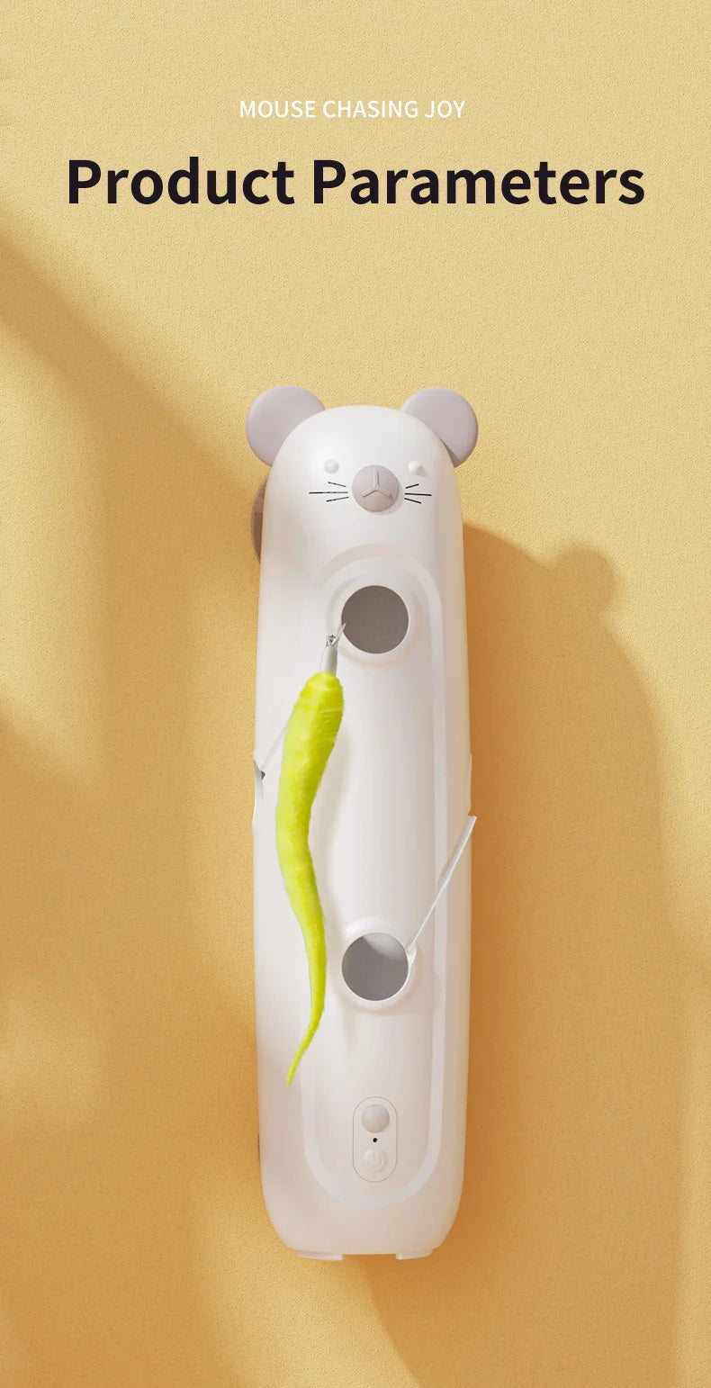 Smart Cat Toy Wall Mounted Mouse Chaser Interactive Pet Toy UK