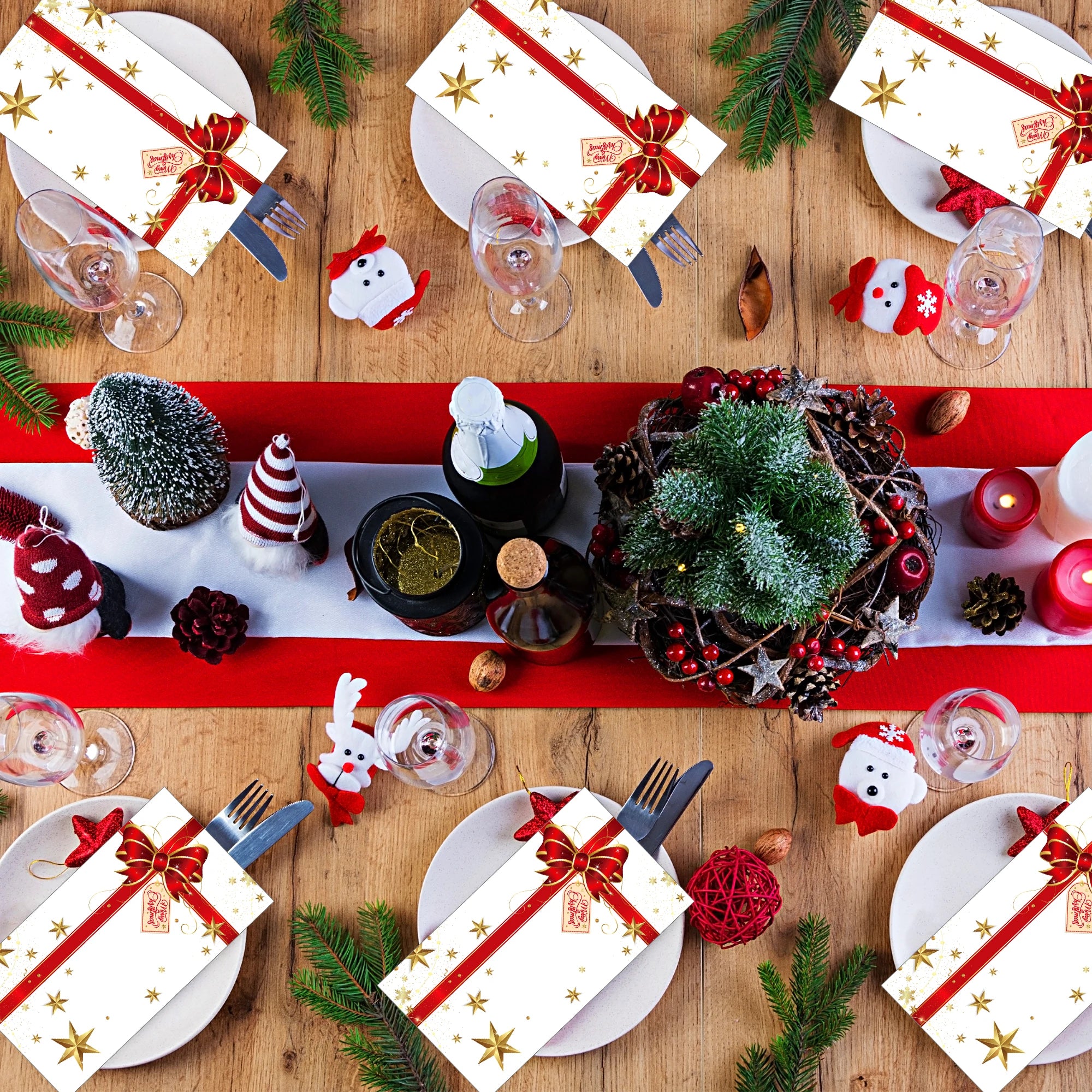 Christmas Disposable Paper Napkins Festive Party Set – EURO VIBE