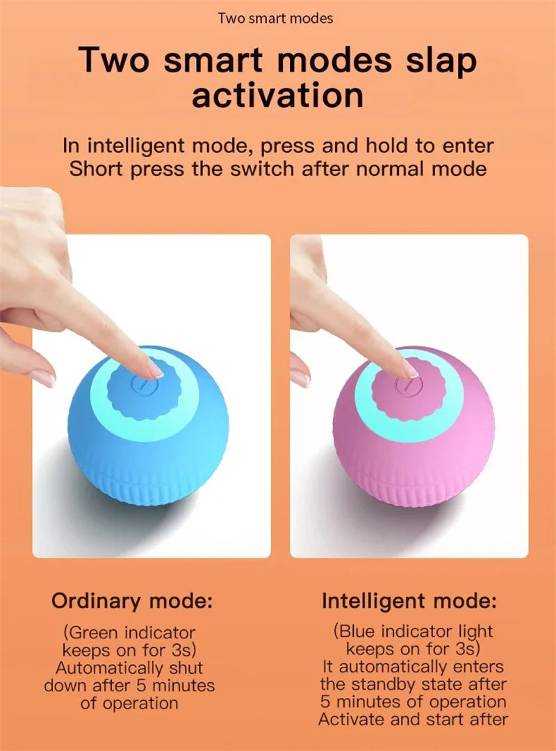 “Automatic Teasing Cat Ball Toy – Interactive Smart Rolling Pet Toy USA”
