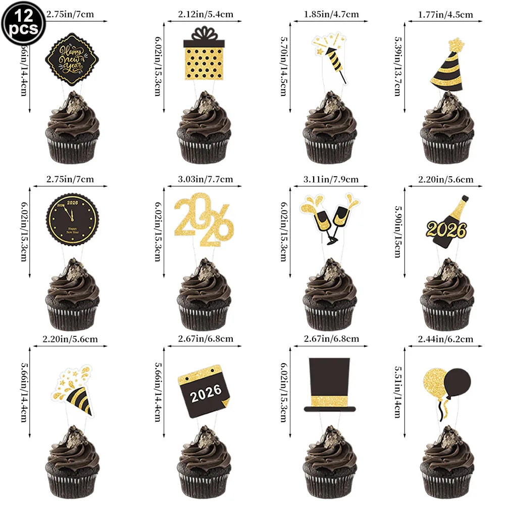 New Year 2026 Party Props Set | Hats, Frames & Glasses – EURO VIBE