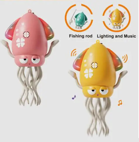 Interactive Light-Up Octopus Cat Toy | Battery Powered Fun Toy